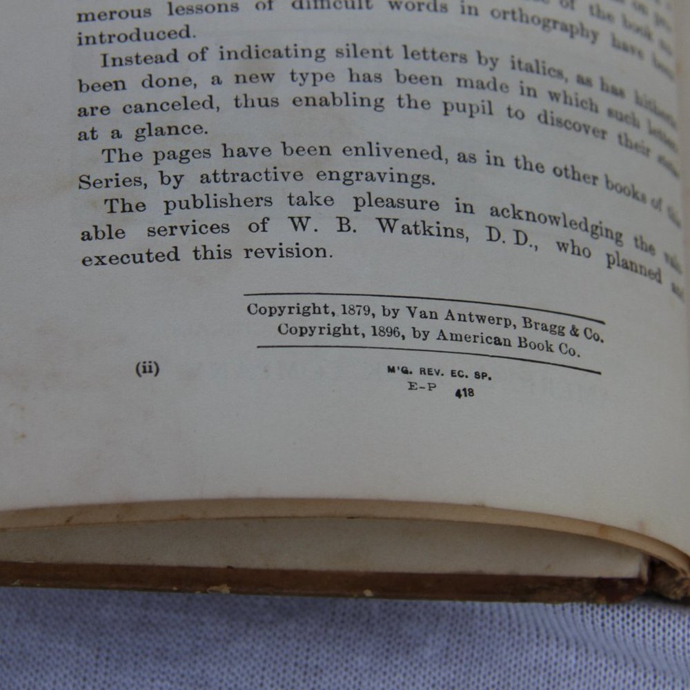 1896 Antique Spelling Book and a 1962 Reading Assessment - Picture 7 of 15